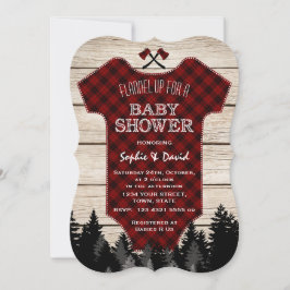 Lumberjack Buffalo Baby Suit Wood Baby shower Kaart