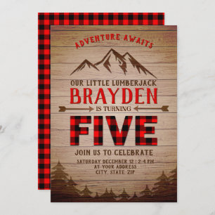 Lumberjack Buffalo in openlucht, vijfde verjaardag Kaart
