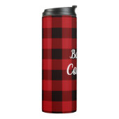 Lumberjack Buffalo plaid baby Het is koud buiten Thermosbeker (Gedraaid links)