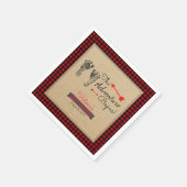 Lumberjack Buffalo Plaid Baby shower Servet (Hoek)