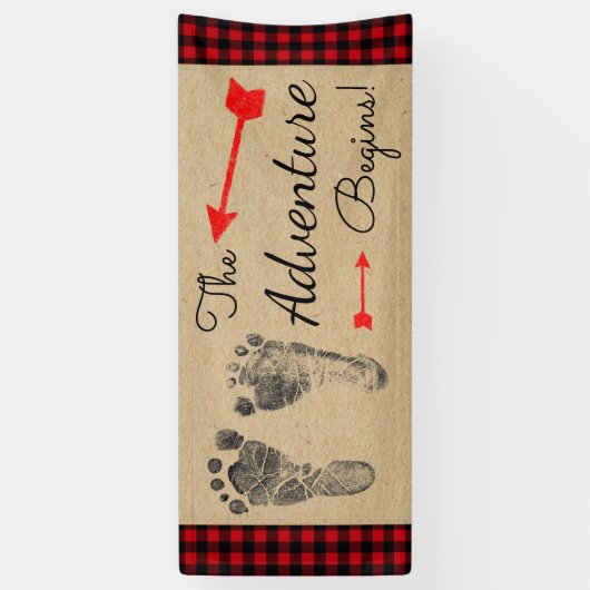 Lumberjack Buffalo Plaid Baby shower Spandoek (Verticaal)