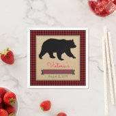 Lumberjack Buffalo Plaid Beer Baby shower Servetten (Insitu)