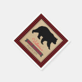 Lumberjack Buffalo Plaid Beer Baby shower Servetten (Hoek)