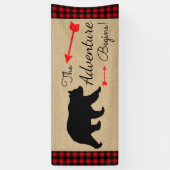 Lumberjack Buffalo Plaid Beer Boy Baby shower Spandoek (Verticaal)