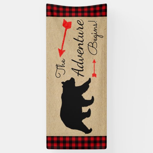 Lumberjack Buffalo Plaid Beer Boy Baby shower Spandoek (Verticaal)
