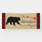Lumberjack Buffalo Plaid Beer Boy Baby shower Spandoek (Horizontaal)