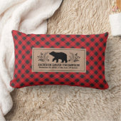 Lumberjack Buffalo Plaid Beer Geboortestatistieken Kussen (Deken)