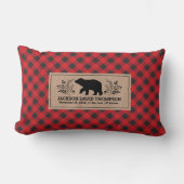 Lumberjack Buffalo Plaid Beer Geboortestatistieken Kussen (Voorkant)