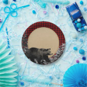 Lumberjack Buffalo Plaid Beer rustieke hut Papieren Bordje (Feest)