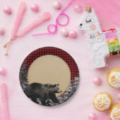 Lumberjack Buffalo Plaid Beer rustieke hut Papieren Bordje (Feest)