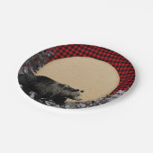 Lumberjack Buffalo Plaid Beer rustieke hut Papieren Bordje (Gekanteld)