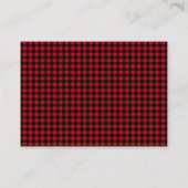 Lumberjack Buffalo Plaid Boys Luier Raffle Ticket Informatiekaartje (Achterkant)