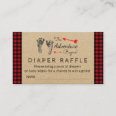 Lumberjack Buffalo Plaid Boys Luier Raffle Ticket Informatiekaartje (Voorkant)