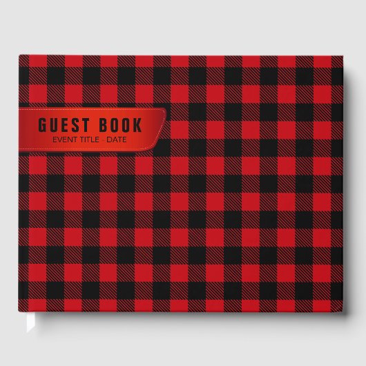 Lumberjack Buffalo Plaid Gastenboek (Voorkant)