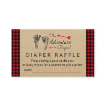 Lumberjack Buffalo Plaid Jongens Luier Raffle Tick