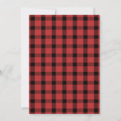 Lumberjack Buffalo Plaid Little Beer 1st Birthday Kaart (Achterkant)