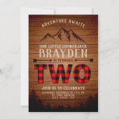 Lumberjack Buffalo Spond Tweede verjaardag Kaart (Voorkant)