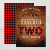 Lumberjack Buffalo Spond Tweede verjaardag Kaart (Voorkant / Achterkant)