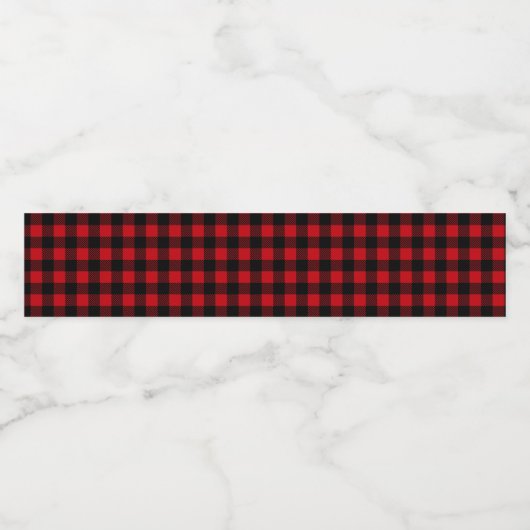 Lumberjack Buffel Plaid Waterfles Labels Waterfles Etiket (Enkel label)