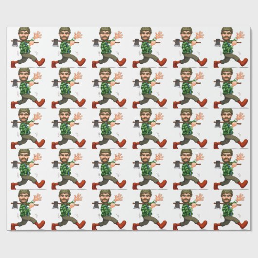 Lumberjack Cadeaupapier (Vlak)