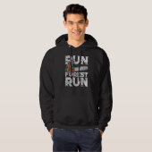 Lumberjack Chainzaag Run Forest Funny Woodworkarbe Hoodie (Voorkant volledig)