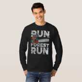 Lumberjack Chainzaag Run Forest Funny Woodworkarbe T-shirt (Voorkant volledig)