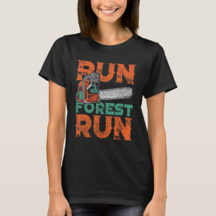 Lumberjack Chainzaag Run Forest Woodarbeider T-shirt