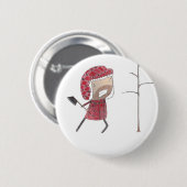 Lumberjack chops boom ronde button 5,7 cm (Voorkant /achterkant)