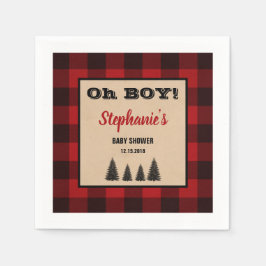 Lumberjack Cocktail Baby shower Napkins Pset Servet