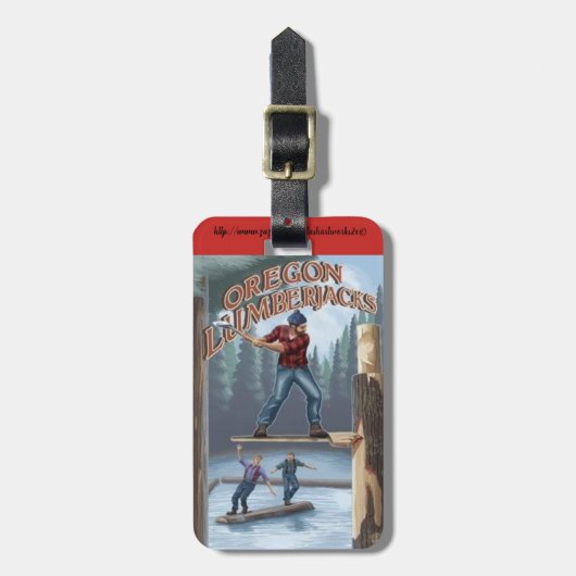 "Lumberjack Country" Bagagelabel (Voorkant verticaal)