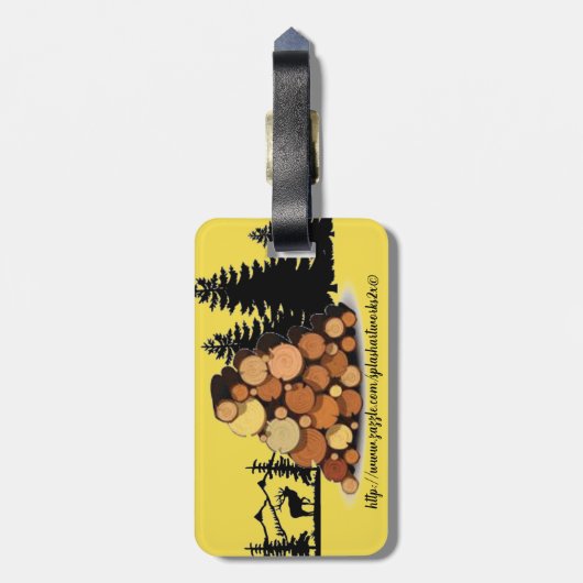"Lumberjack Country" Bagagelabel (Achterkant verticaal)