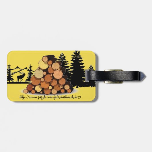 "Lumberjack Country" Bagagelabel (Achterkant horizontaal)