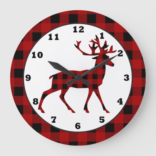 Lumberjack Country hert home decor klok (Voorkant)
