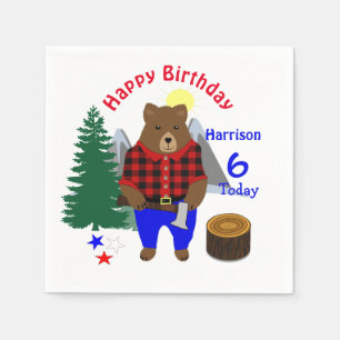 Lumberjack Cute Beer Plays Happy Birthday Servet