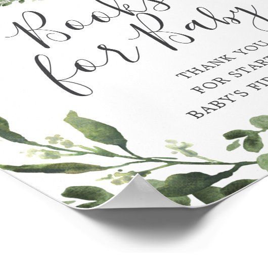 Lumberjack Deer Baby shower Books for Baby Sign Poster (Hoek)