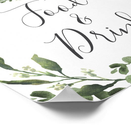 Lumberjack Deer Baby shower Food and Drinken Sign Poster (Hoek)