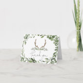 Lumberjack Deer Baby shower Hartelijk dank Bedankkaart (Voorkant)