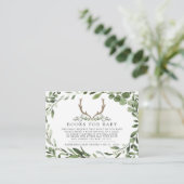 Lumberjack Deer Books for Baby Baby shower Card Informatiekaartje (Staand voorkant)