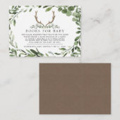 Lumberjack Deer Books for Baby Baby shower Card Informatiekaartje (Voorkant / Achterkant)