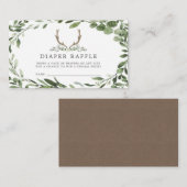 Lumberjack Deer Diaper Baby shower Card Informatiekaartje (Voorkant / Achterkant)