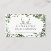Lumberjack Deer Diaper Baby shower Card Informatiekaartje (Voorkant)