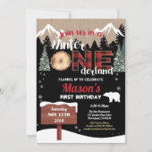 Lumberjack eerste verjaardag beer Onederland Kaart (Voorkant)