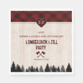 LumberJack en Jill Huwelijkshout 40e Jubileum Servet (Voorkant)