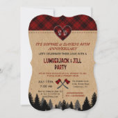 LumberJack en Jill Wedding 40th Jubileum Kaart (Voorkant)