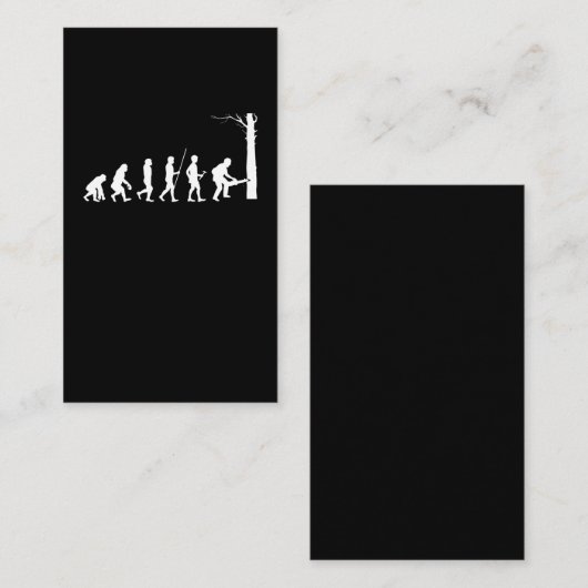 Lumberjack Evolution Chainzaag Logger Woodarbeider Visitekaartje (Voorkant / Achterkant)