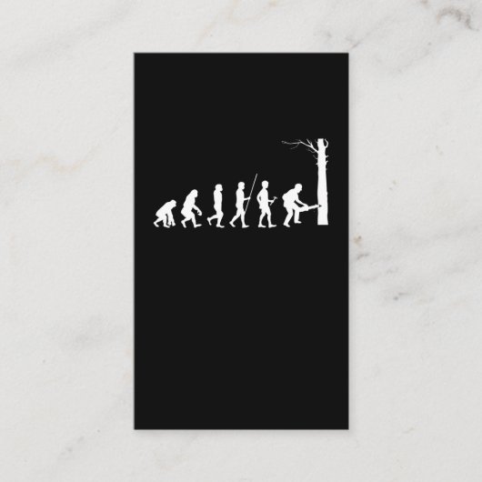 Lumberjack Evolution Chainzaag Logger Woodarbeider Visitekaartje (Voorkant)