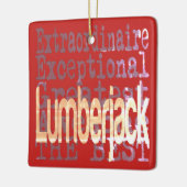 Lumberjack Extraordinaire Keramisch Ornament (Links)