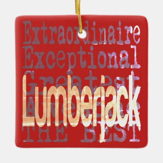 Lumberjack Extraordinaire Keramisch Ornament (Voorkant)
