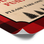 Lumberjack Favor Sign We hopen dat je plezier hebt Poster (Hoek)