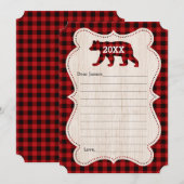 Lumberjack First Birthday Time Capsule Guestbook Kaart (Voorkant / Achterkant)